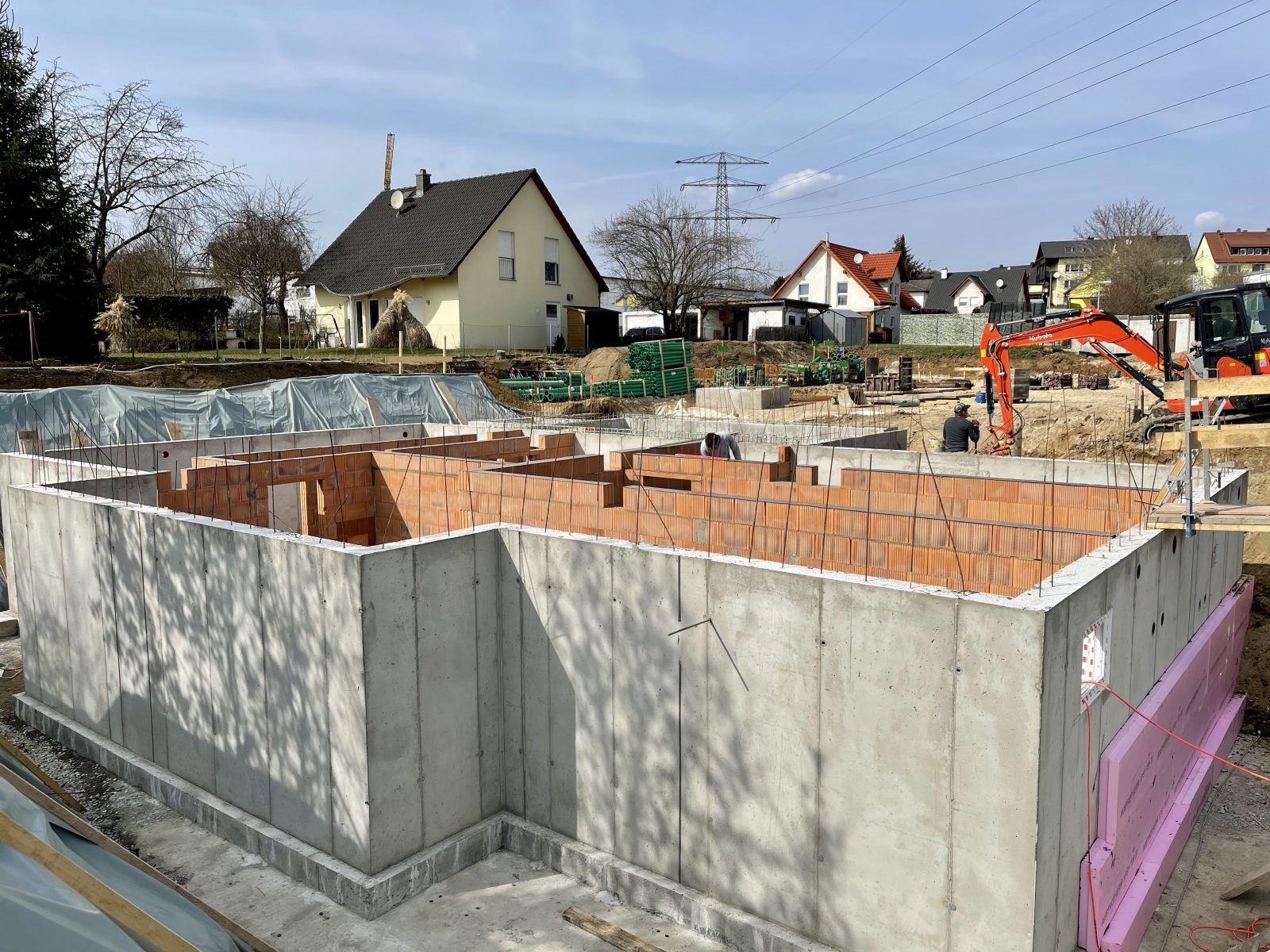 Baufortschritt Ulmenhof im April 2021