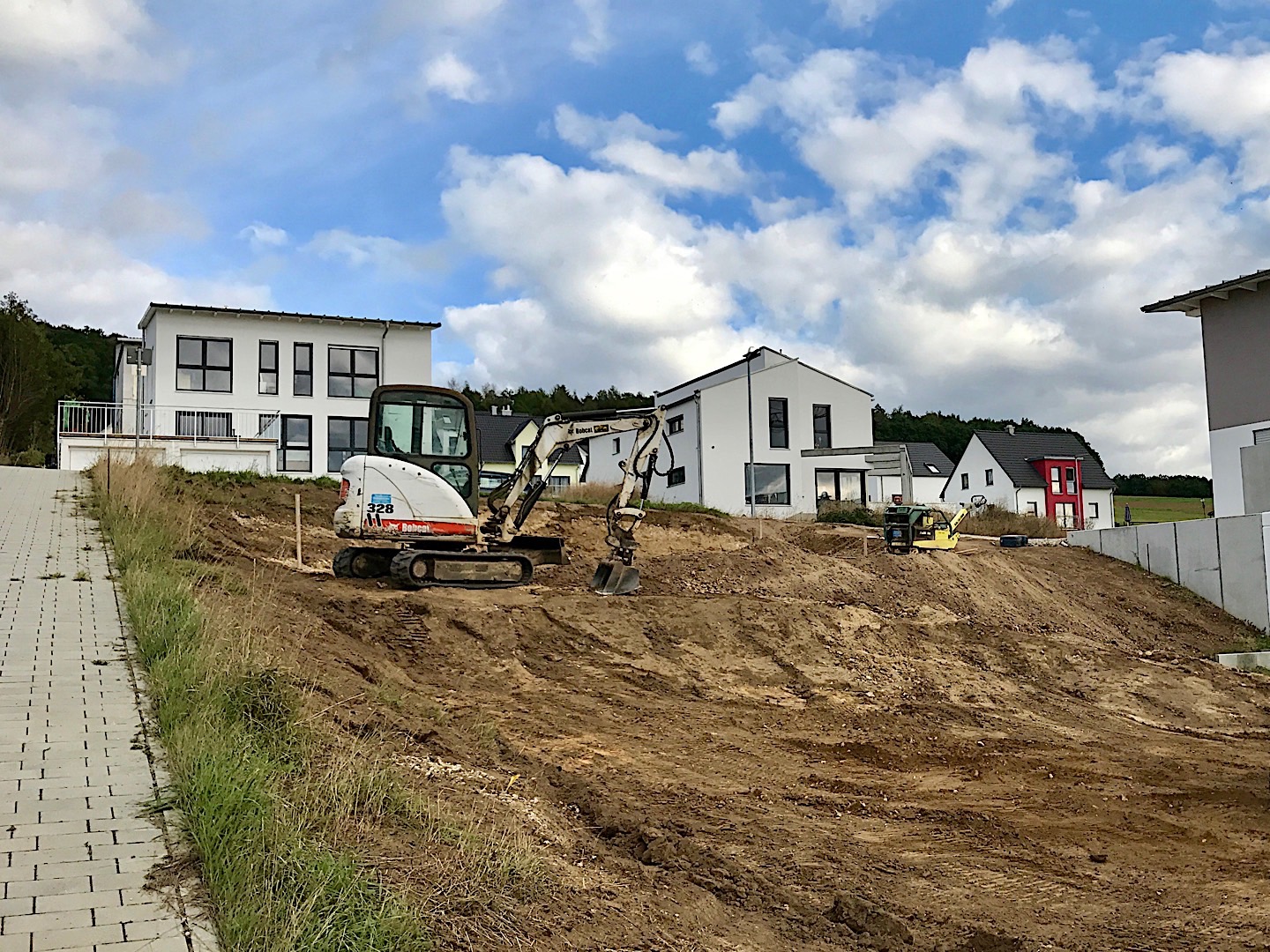 Erdarbeiten für den Spielplatz in Schnaittach "Am Dummersberg"